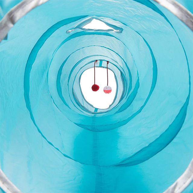 Outdoor Training and Exercise Training Blue with silver Connect Pet Play Tunnel Tube For Small Pet Dog Cats Rabbits