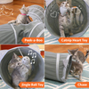Easy Foldable Gray Pop Up Open 3-Way Pet Tunnel, Cat Toy for Cats and Kittens