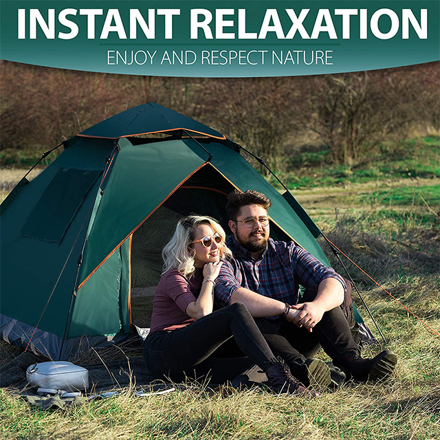 green camping tent 