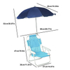Kids beach chair with umbrella folding child summer sun shade camping