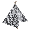 XP-TP060 Black chevron kids indian teepee tent , easy folding protable play house for Indoor Outdoor,with carriy case