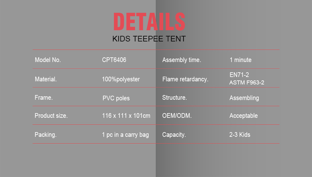 kids teepee china supplier