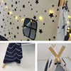 New design toy tent blue star print wooden poles indian kids teepee tent 