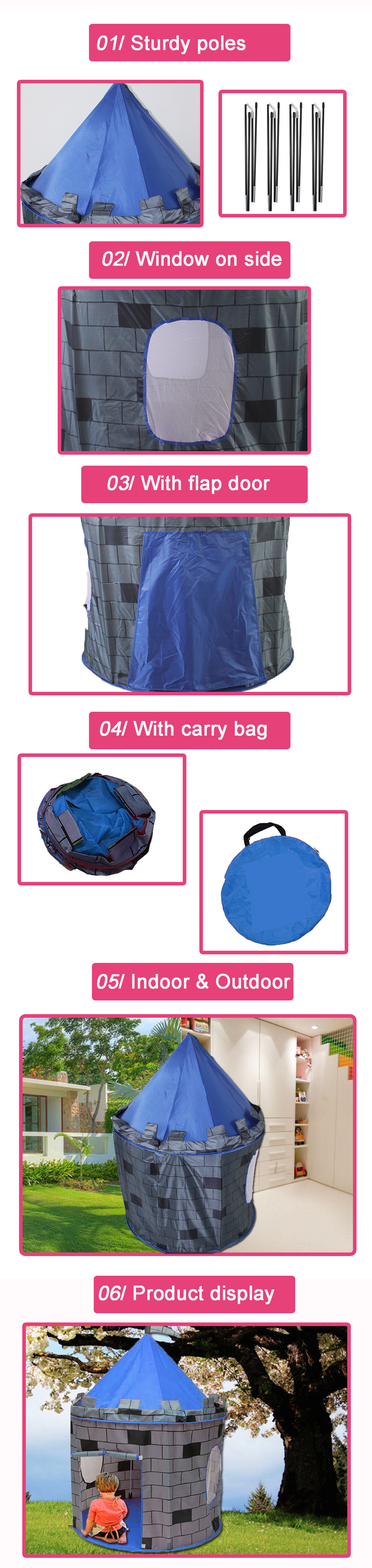 kids castle play tents