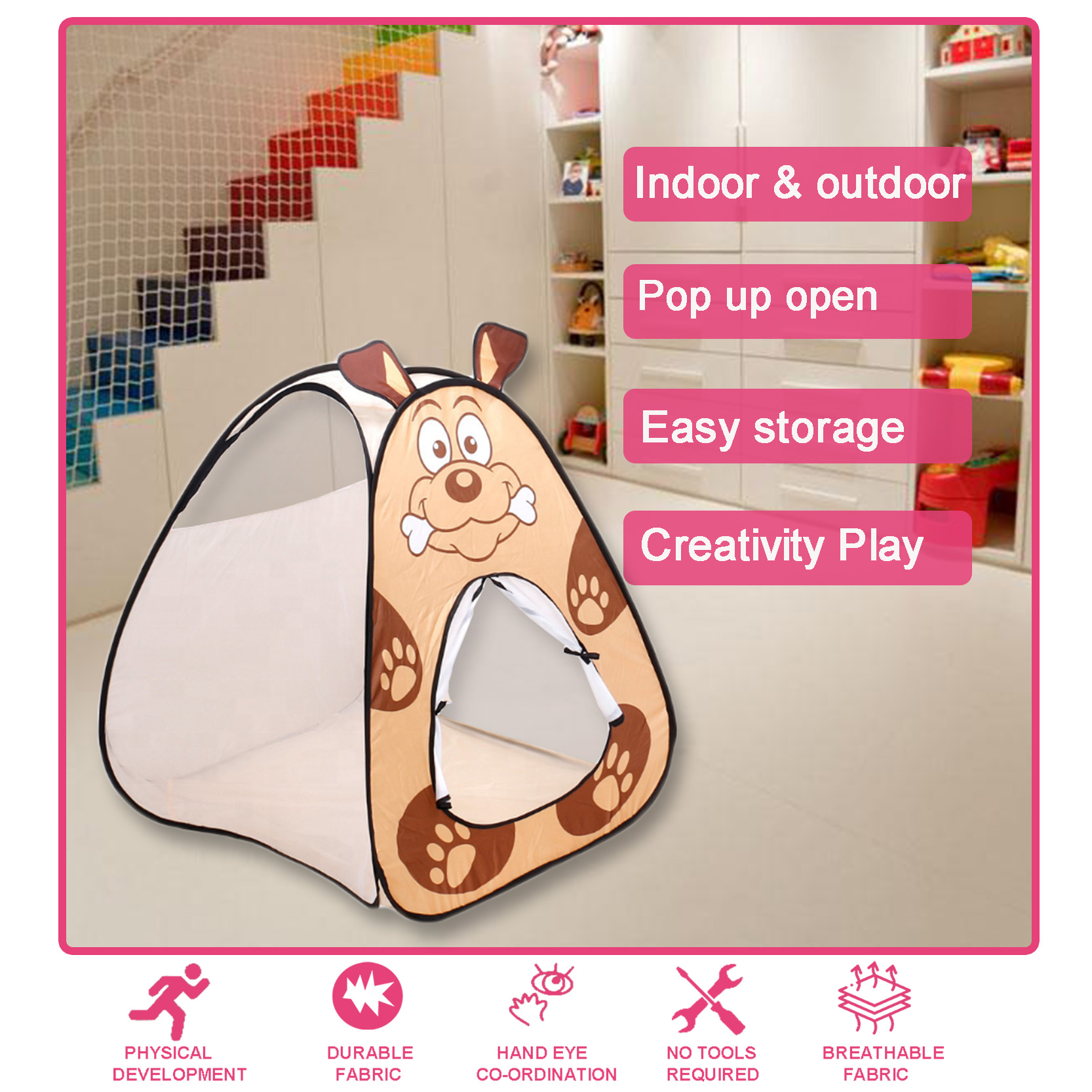 dog shape play tent