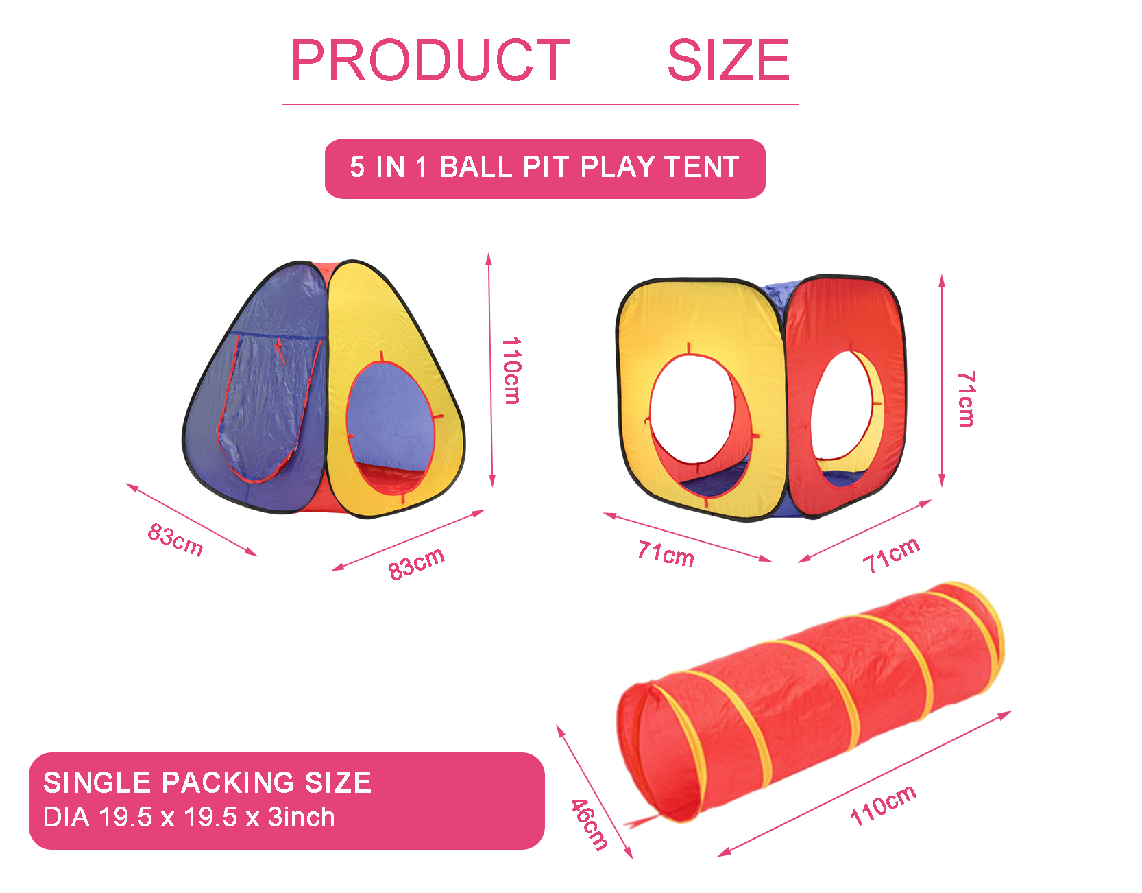 3 in 1 kids tent