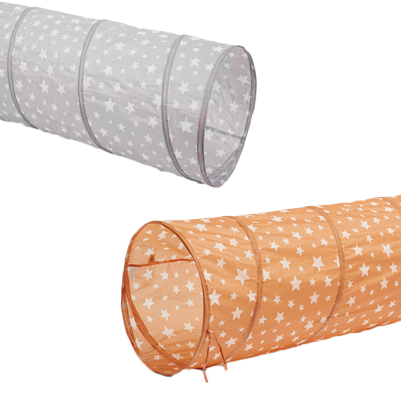 Kids Crawl Tunnel Tent With Star Printing Use For Outdoor Indoor