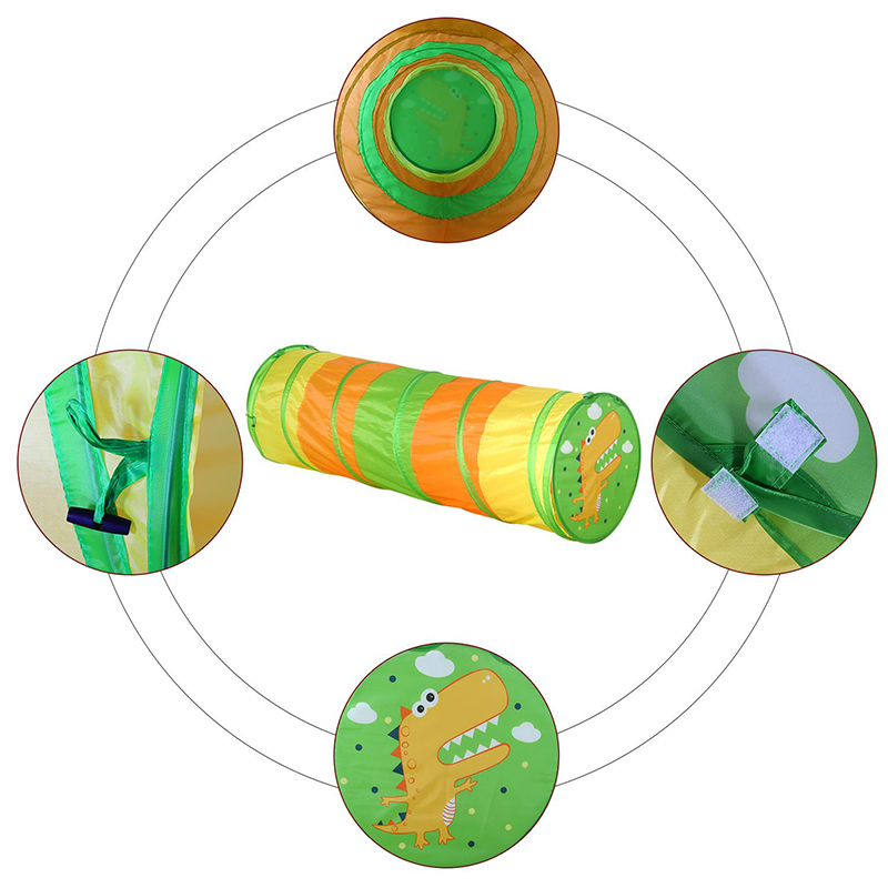 Dinosaur Play Tunnel Pop Up Indoor or Outdoor Garden Play Tent for Kids Childrens,Kids game house