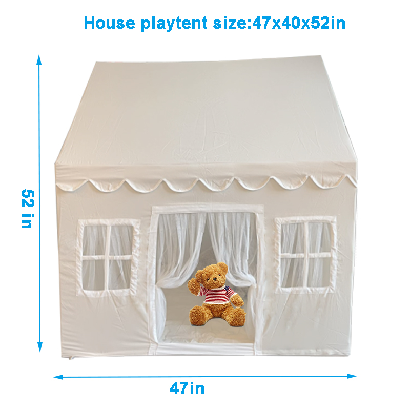Kids White Sweet House Tent For Grils Boys Toddler Play Game