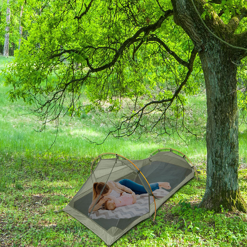 Portable Lightweight One Person Camping Tent Inside With Mesh Netting