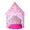 Pink Kids Princess Castle Tent With Star And Mesh Door