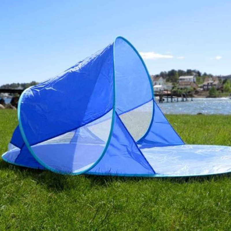 Blue Portable Easy Set-up Beach Tent Automatic Pop Up Instant Beach Shade 