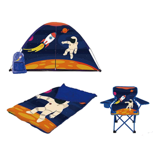 Spaceman Design Kids Camping Series Include Camping Tent Sleep Bag Kids Chair