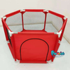 Red Portable Large Hexagonal Playpen with Gate Ball Pit Fence,Safety Pit Pool Fence For Babies Toddler Infants
