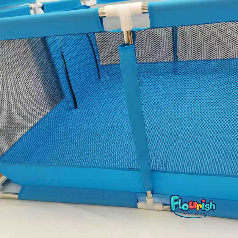 Blue Square Children Baby Playpen Kids Activity Center Fence for Kids with Easy Safety Gate & Basketball Hoop