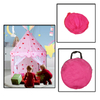 Pink Kids Princess Castle Tent With Star And Mesh Door