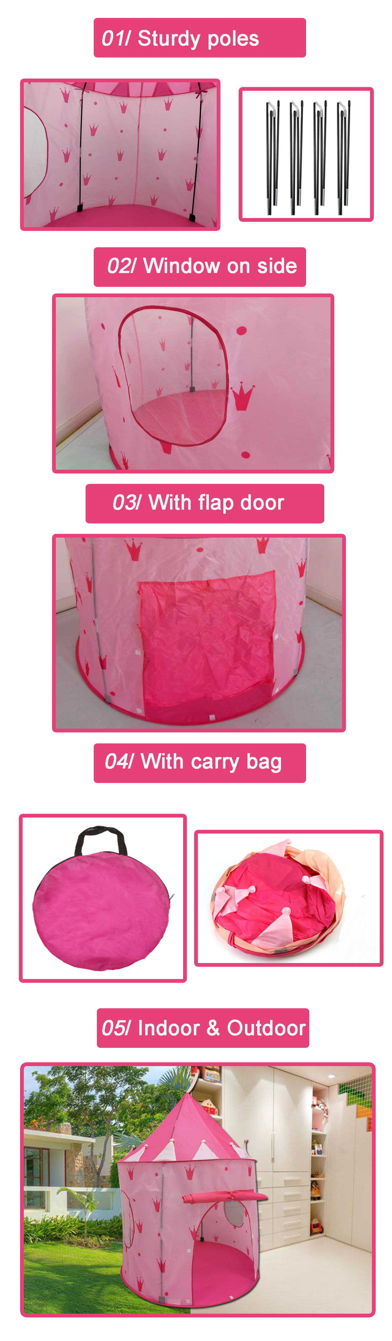 pink castle tent