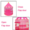 CPT7138 pink color with crown pattern easy folding pop up princess kids castle tent