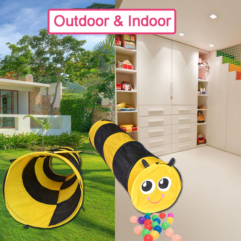 Bee Design Easy Folding Pop Up Tent Use For Outdoor Indoor Game Crawling Tunnel Crawl Tube