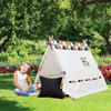 Portable Foldable Easy Assembling White CottonTeepee Tent House Playhouse For Girl, Boys
