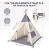 Amazon Cotton White Teepee Tent with Lighting Kids Playhouse, with Portable Carry Bag,Use For Indoor Outdoor