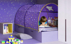 Pop Up Portable Frame Purple Grow in The Dark Stars Bed Canopy Dream Kids Play Tents Privacy Playhouse Space For Boys Girls Toddlers