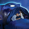 Spaceship Theme Unisex Dream Bed Tent for Kids Boys and Girls, Children's Bed Reading Privacy Canopy w/ Storage Bag