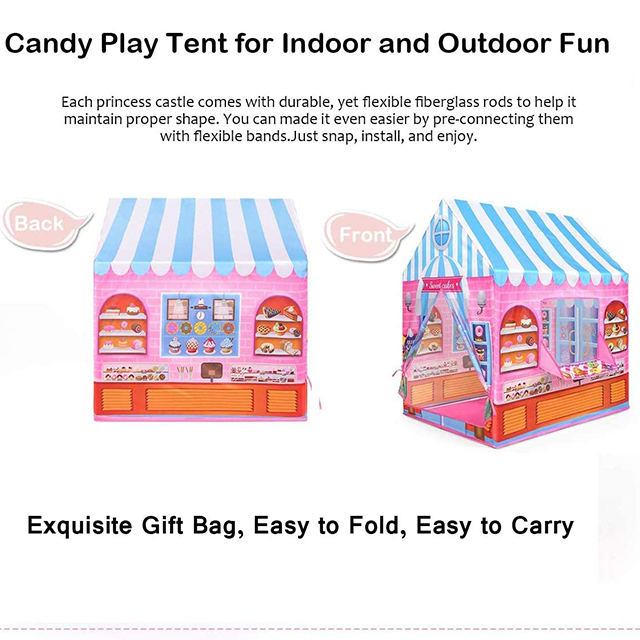 Pink Dessert Playhouse for Kids Tent,Castle Play House for 1-6 Year Old Children Boys Girls Baby Indoor Outdoor Gifts Toys