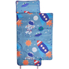 Rollup Design Outer Space Adventures Toddler Nap Mat w/Removable Pillow,Carry Handle with Straps Closure, Travel Sleeping Bag - Ages 3-6 Years