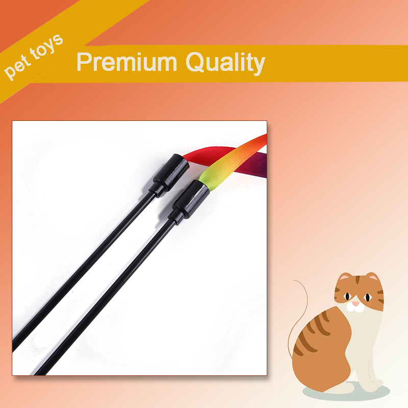 Interactive Cat Rainbow Wand Toys Interactive Cat Teaser Wand String