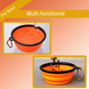 Wholesale Collapsible Dog Bowl Portable Foldable Travel Water Bowl Food Dishes with Carabiner Clip