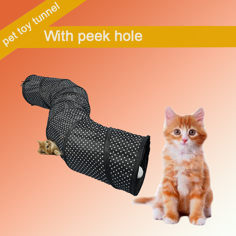 Wholesale Pop Up S Shape Cat Play Tunnel Interactive Toy for Cat Kitten Kitty Rabbit Small Animal