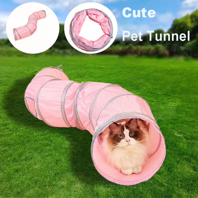 Wholesale Pet Play Tent Interactive S-Way Foldable Pet Cat Tunnel Crinkle Toy