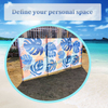 New Design Wholesale Custom Printed Windbreak Holiday Garden Camping Beach Sun Shade 