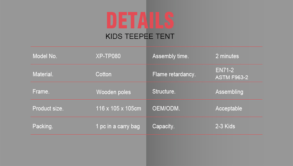cotton play teepee tents