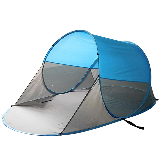 UPF 50 Easy Pop Up Beach Tent, 3-4 Person Sun Shelter, Portable Instant Beach Shade UV Protection