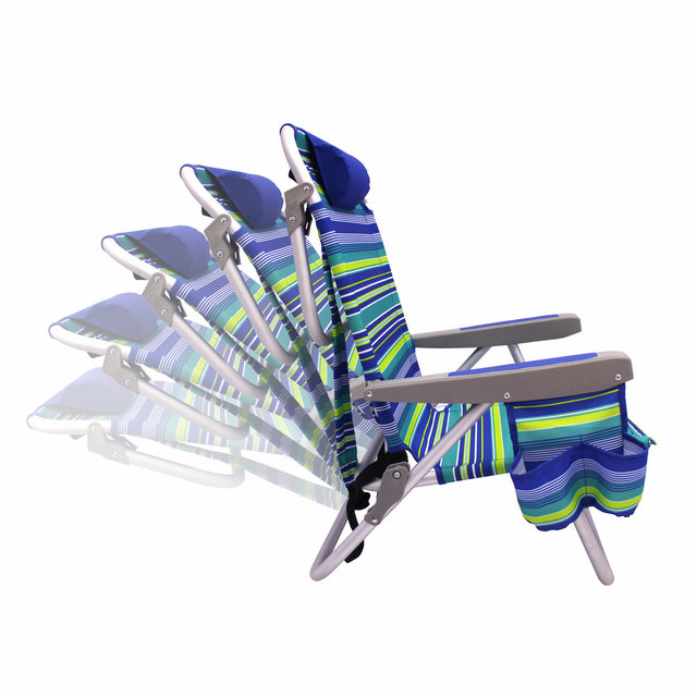 Top Selling High Quantity Multi-color Adjustable 5 Position Reclining Portable Backpack Aluminum Lightweight Beach Chair