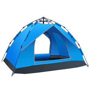 Light Weight Easy Setup Pop Up Blue Camping Tents for 4 Person ,Water Resistance,Windproof