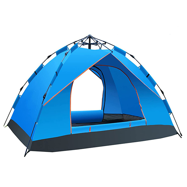 Light Weight Easy Setup Pop Up Blue Camping Tents for 4 Person ,Water Resistance,Windproof