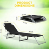 Garden Reclining Beach Lounger Sun Lounger Folding Chair Bed Rocker Recliner Beach Camping