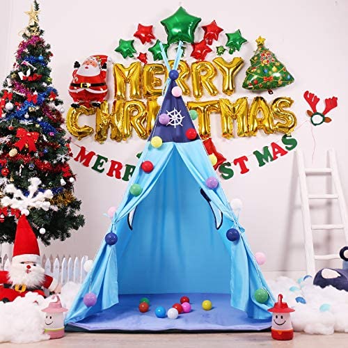 Blue unique design pirate ship kids teepee play tent ,easy set up and foldable playhouse for indoor outdoor