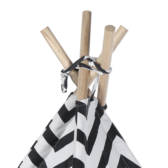 XP-TP060 Black chevron kids indian teepee tent , easy folding protable play house for Indoor Outdoor,with carriy case