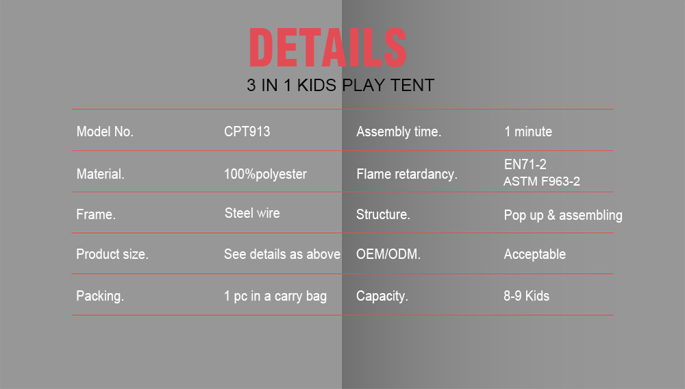 kids play tent supplier