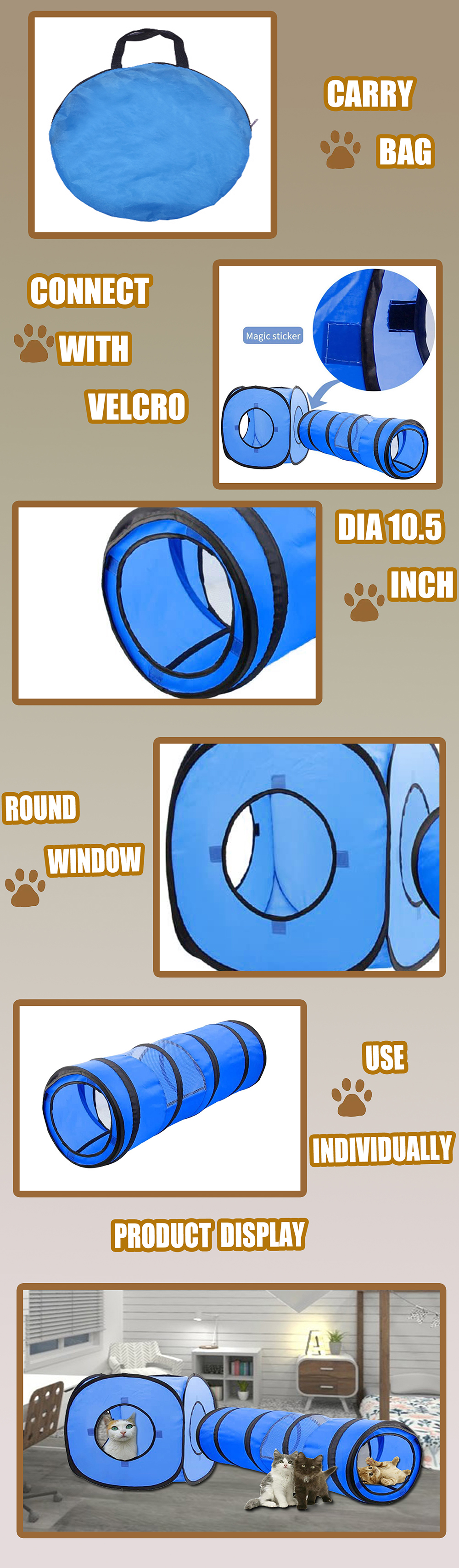 cat dog play tent