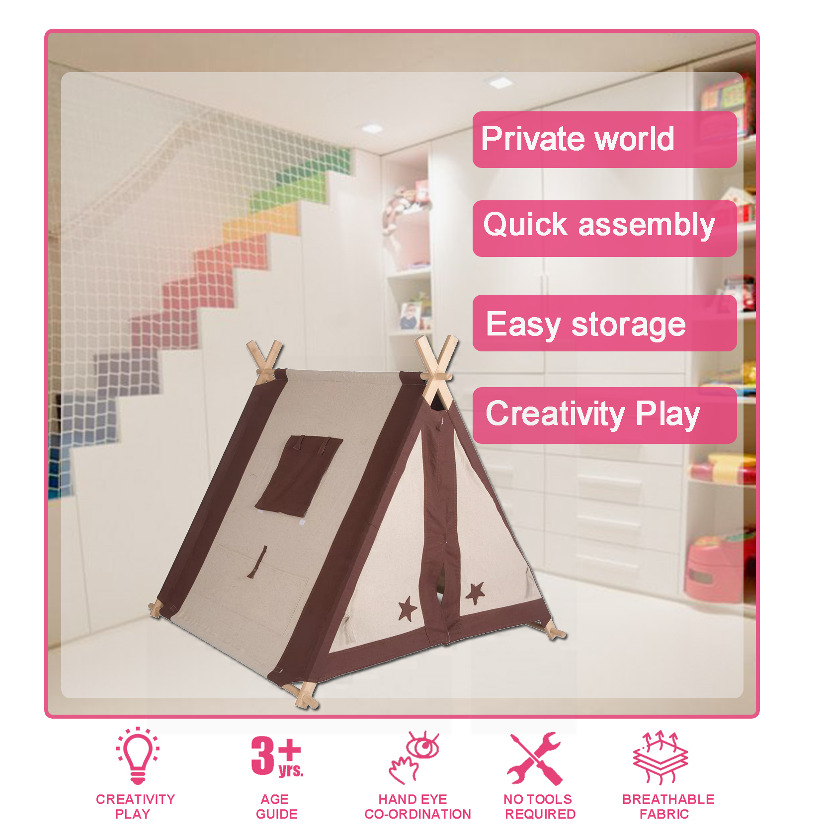 canvas kids teepee