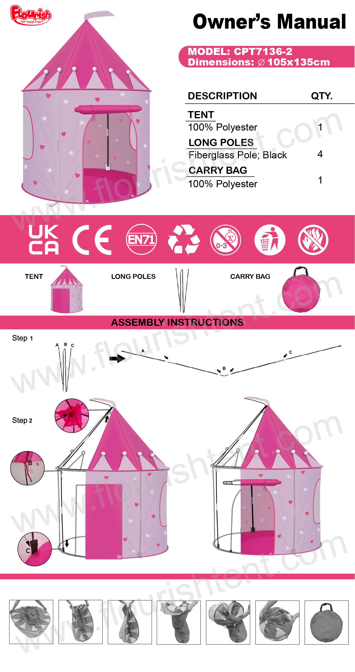 castle tent folding