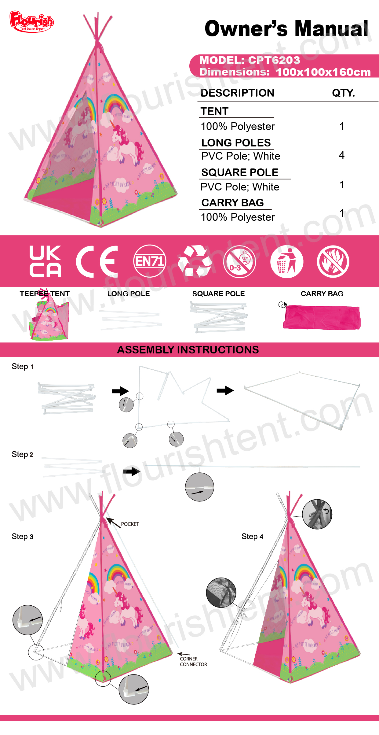 teepee tent instructions