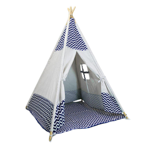 Easy Set Up Folding Giant Cotton Canvas Kids Teepee Children Pretend Play Tent Indoor Outdoor Party 