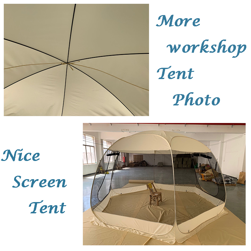 Big Pop Up Screen Tent Room 8 Panels Mesh Fabric For Backyards Parties Picnics Or Meetings