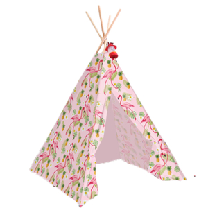 XP-TP027 2021 Flourish easy folding new design four wooden poles Indian kids teepee tent with protable carry bag use for indoor outdoor